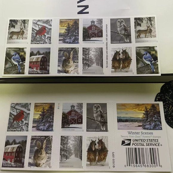 USPS Other - Winter Scenes 50 Books Forever Stamps
